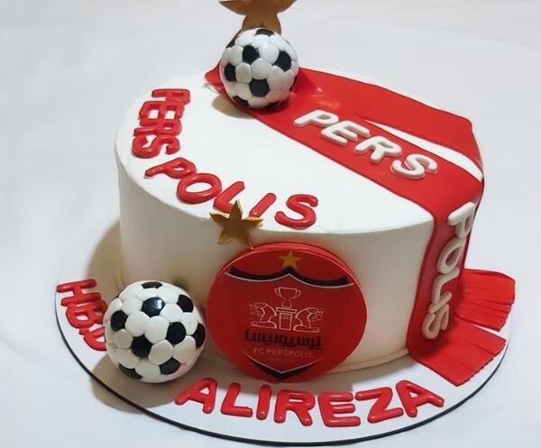 عکس کیک تولد پسرانه خوشگل پرسپولیس