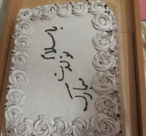 عکس کیک تولد ساده و شیک مستطیل