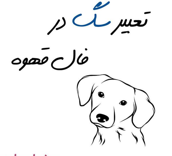 عکس سگ در فال قهوه