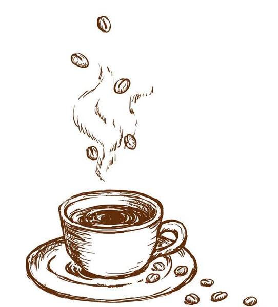 عکس نقاشی فنجان قهوه