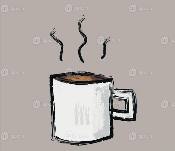 عکس نقاشی فنجان قهوه