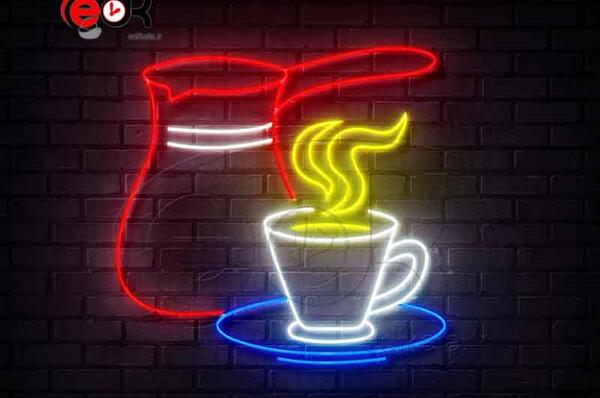 عکس تابلو قهوه فروشی