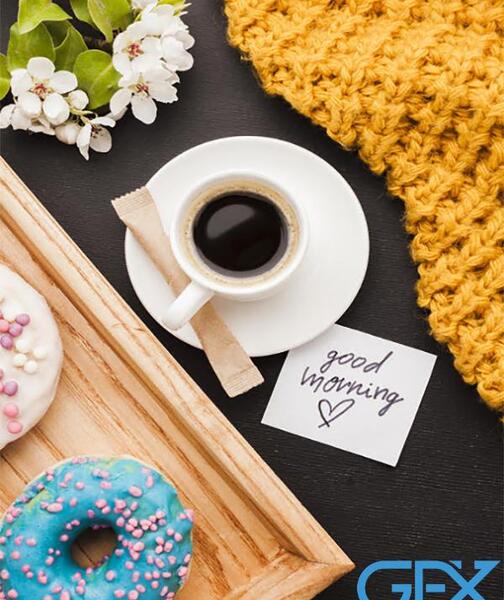 عکس فنجان قهوه و گل