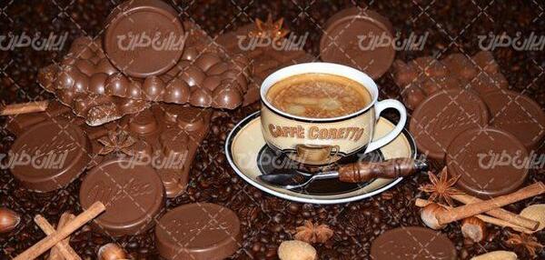 عکس شکلات و قهوه