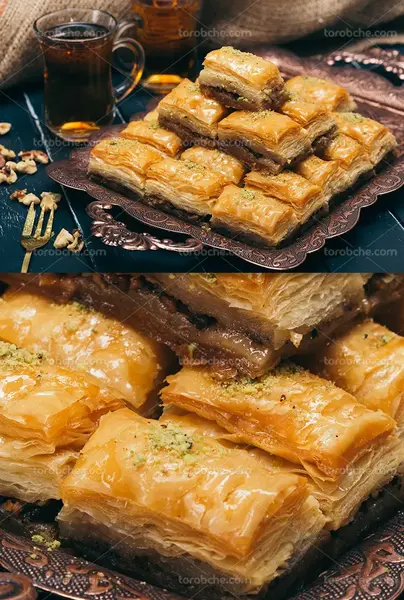 عکس شیرینی قهوه ای