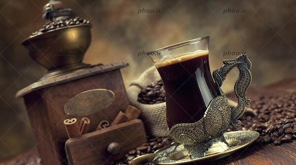 عکس قهوه و لیوان