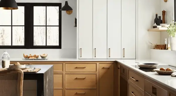 عکس کابینت آشپزخانه قهوه ای