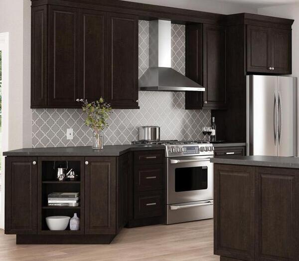 عکس کابینت آشپزخانه قهوه ای