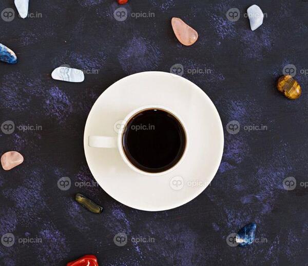 عکس فنجان قهوه از بالا