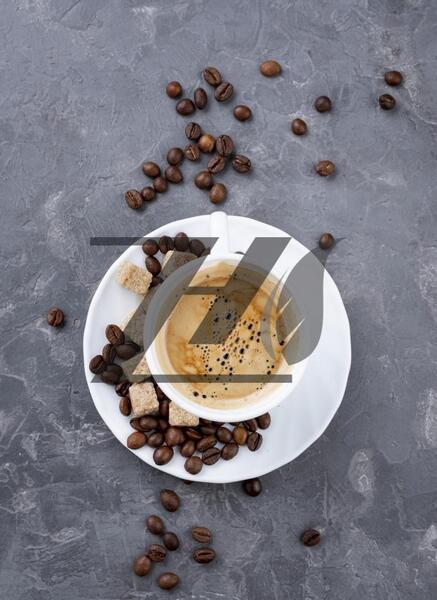 عکس فنجان قهوه از بالا