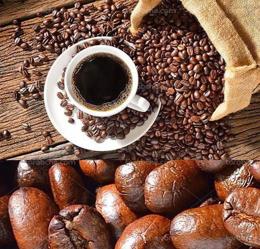 عکس لیوان قهوه از بالا