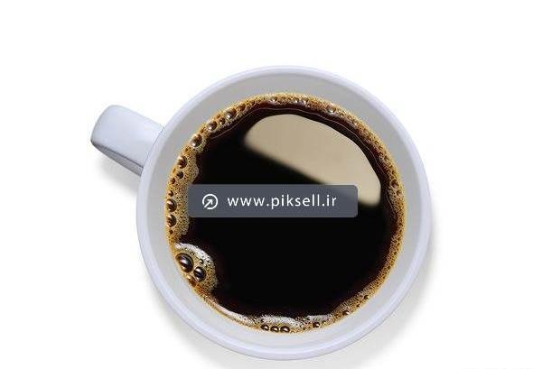 عکس لیوان قهوه از بالا