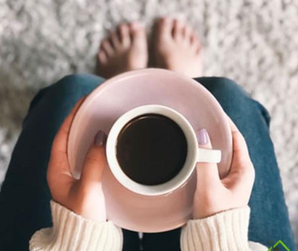 عکس لیوان قهوه از بالا