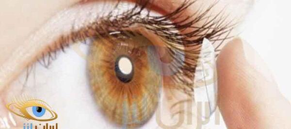 عکس لنز قهوه ای روشن