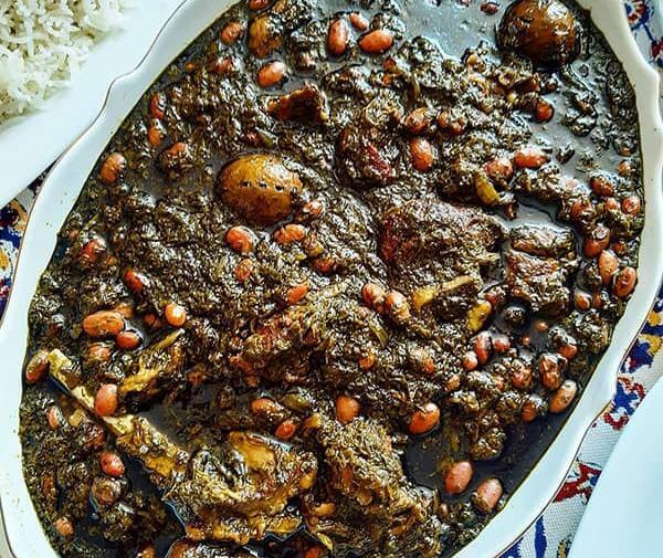 عکس برنج و قورمه سبزی