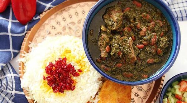 عکس برنج و قورمه سبزی