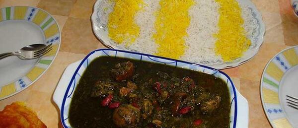عکس برنج قورمه سبزی