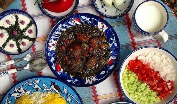 عکس برنج قورمه سبزی