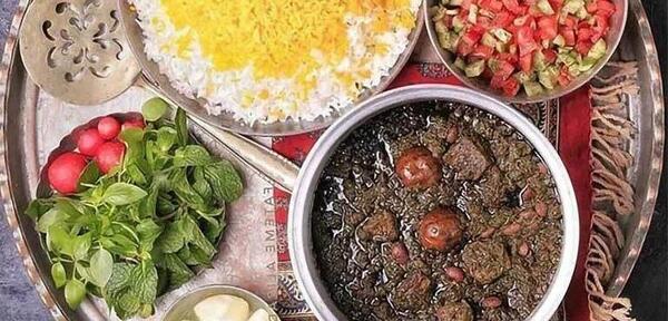 عکس برنج قورمه سبزی