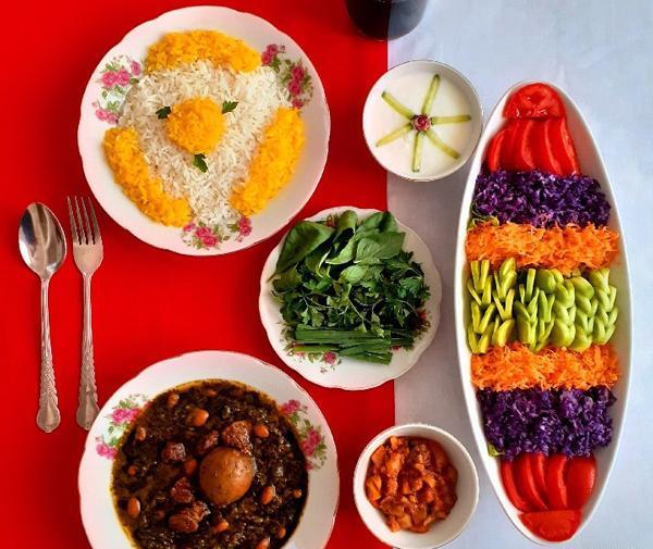 عکس برنج قورمه سبزی