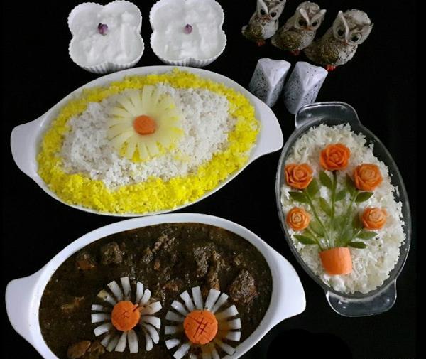 عکس برنج قورمه سبزی
