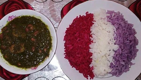 عکس خورشت قورمه سبزی با برنج