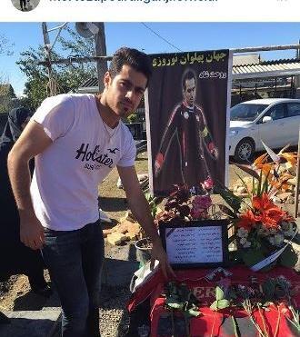 عکس هادی نوروزی در قبر