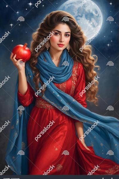 عکس نقاشی شب یلدا خیلی قشنگ