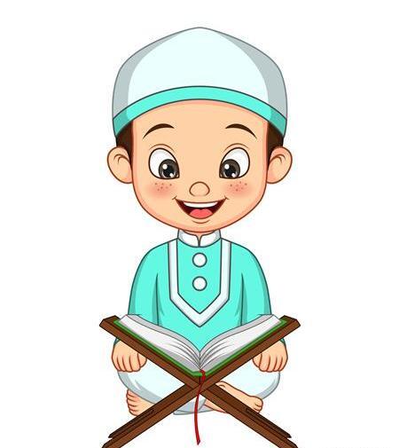 عکس قران در دست دختر کارتونی
