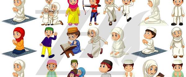 عکس قران در دست دختر کارتونی
