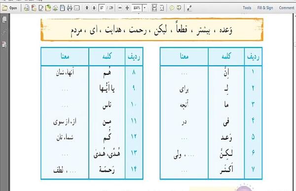 عکس صفحه قرآن هفتم