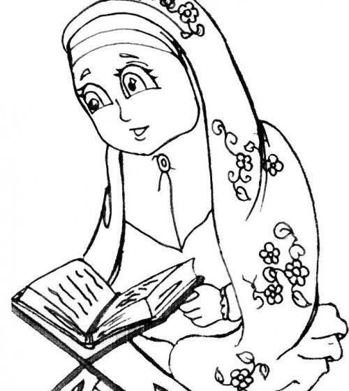 عکس کودکانه قرآن خواندن