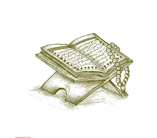 عکس قرآن نقاشی با رحل