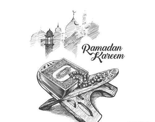 عکس نقاشی قرآن خواندن