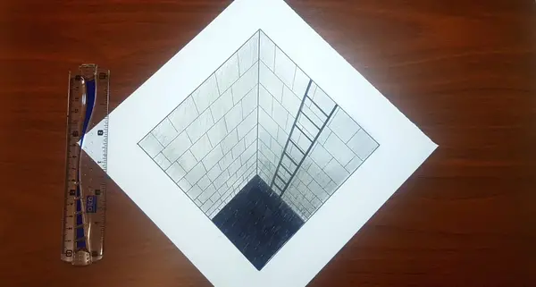 عکس نقاشی قلب سه بعدی