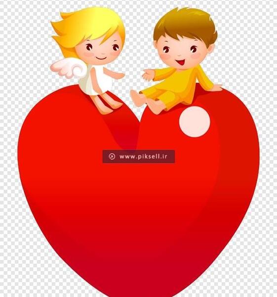 عکس قلب کارتونی قرمز