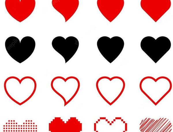 عکس قلب مشکی برای ادیت