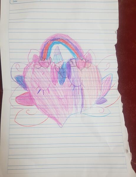 عکس قلب نقاشی صورتی