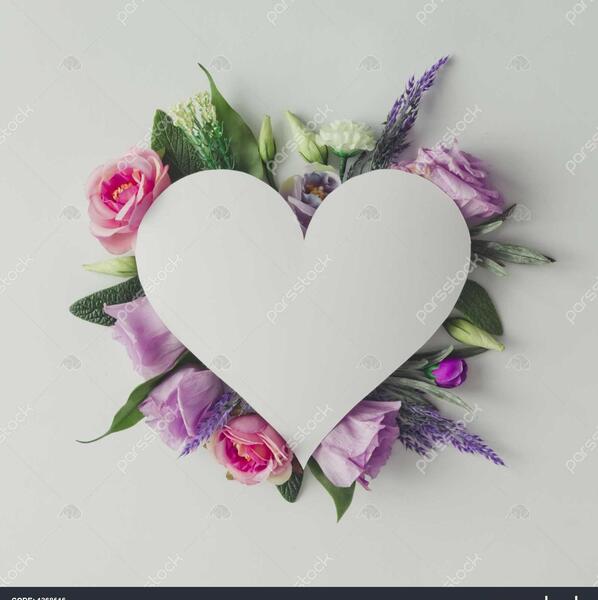عکس قلب گلدار
