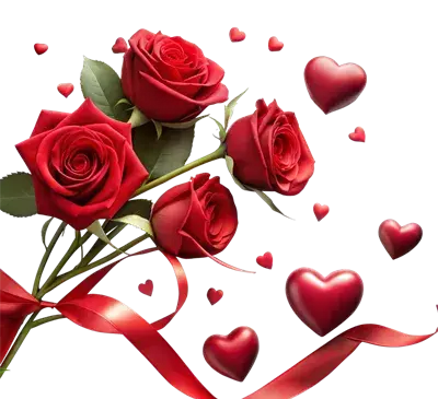 عکس قلب و گل رز