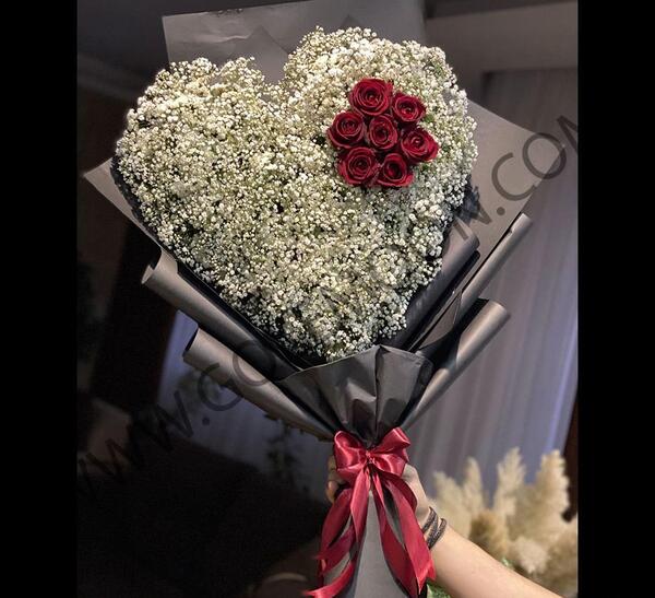 عکس قلب و گل رز