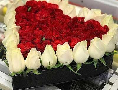 عکس قلب و گل رز