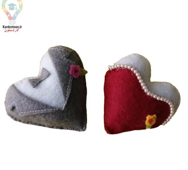 عکس گیفت قلب نمدی