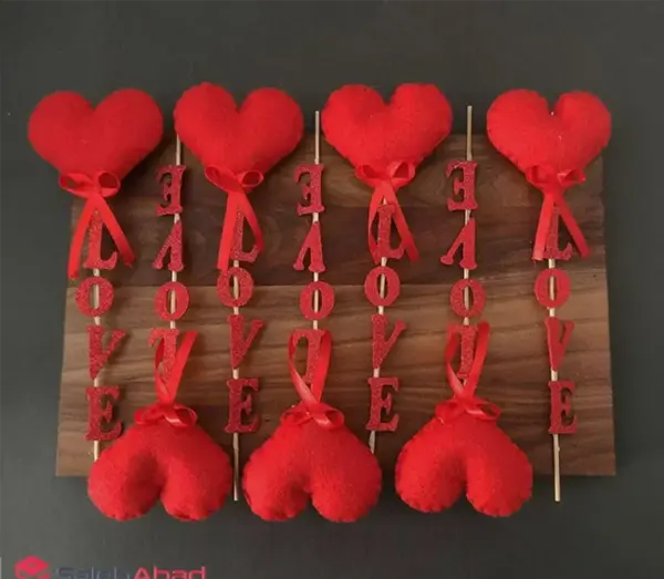 عکس گیفت قلب نمدی