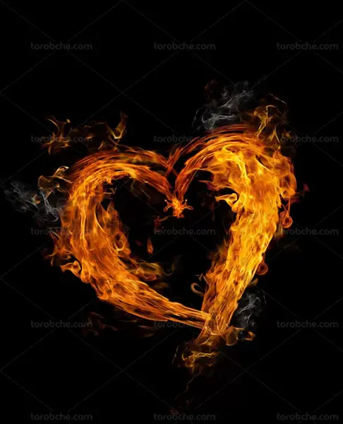 عکس قلب طلایی مشکی