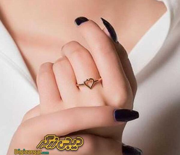 عکس انگشتر قلب طلا