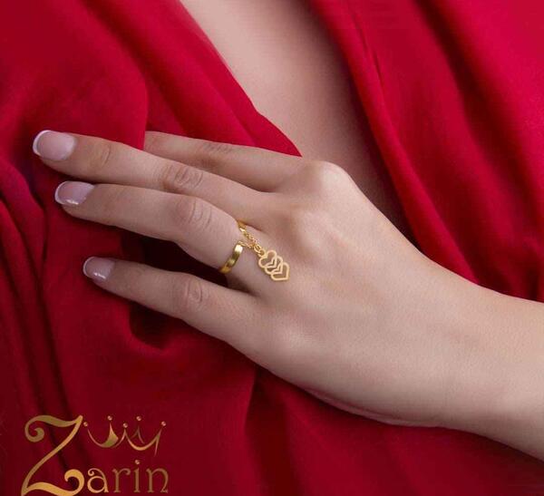 عکس انگشتر قلب طلا