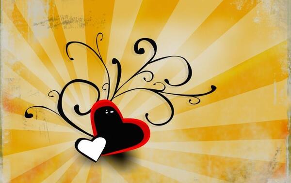 عکس قلب زرد عاشقانه