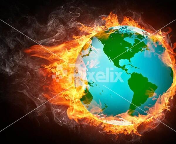 دانلود عکس قلب آتشین