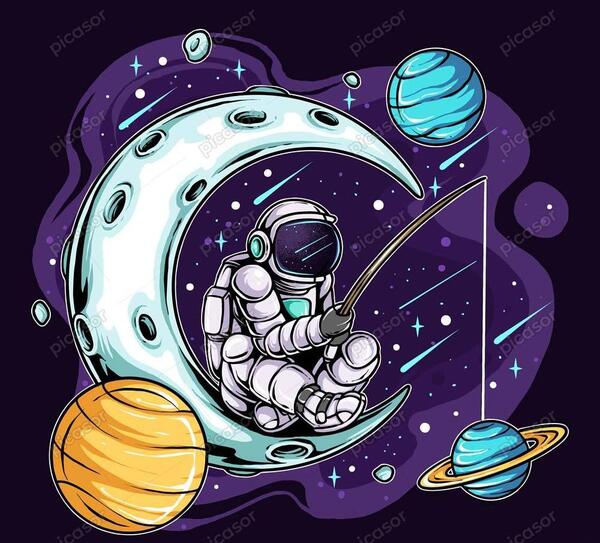 عکس فضانورد فانتزی برای تصویر زمینه
